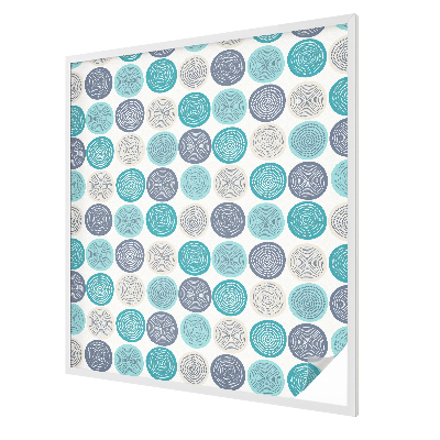 Glas in lood folie voor raam Geometrische cirkels