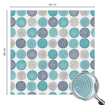 Glas in lood folie voor raam Geometrische cirkels