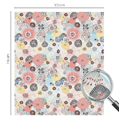 Melkglas folie met glas in lood effect Kleurrijke bloem