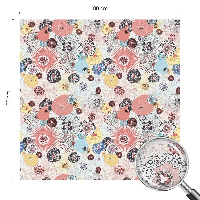 Melkglas folie met glas in lood effect Kleurrijke bloem