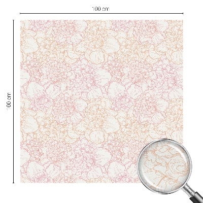 Glas in lood raamfolie Bloemen elegantie