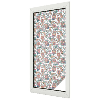 Melkglas folie met glas in lood effect Bloemen elegantie