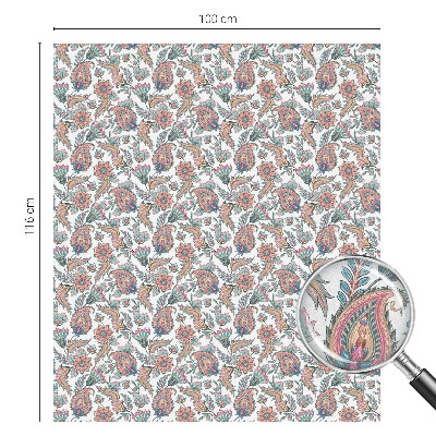 Melkglas folie met glas in lood effect Bloemen elegantie