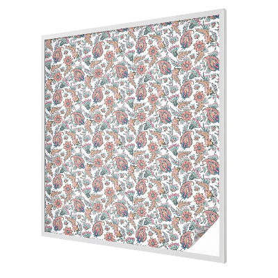 Melkglas folie met glas in lood effect Bloemen elegantie