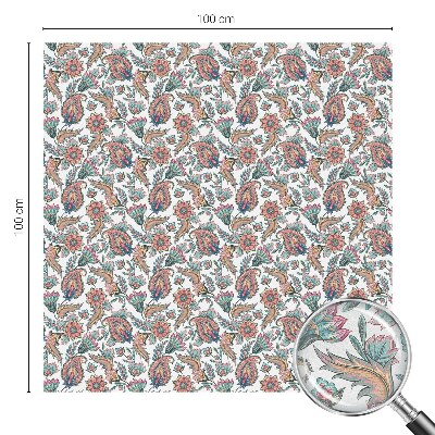 Melkglas folie met glas in lood effect Bloemen elegantie