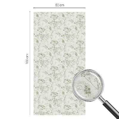 Zelfklevende raamfolie glas in lood Botanisch patroon