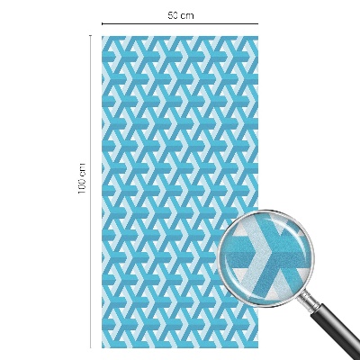 Melkglas folie met glas in lood effect Geometrische kubussen