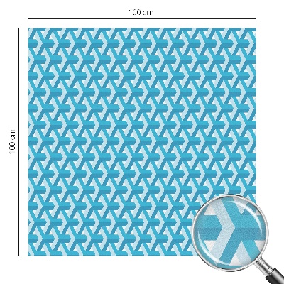 Melkglas folie met glas in lood effect Geometrische kubussen