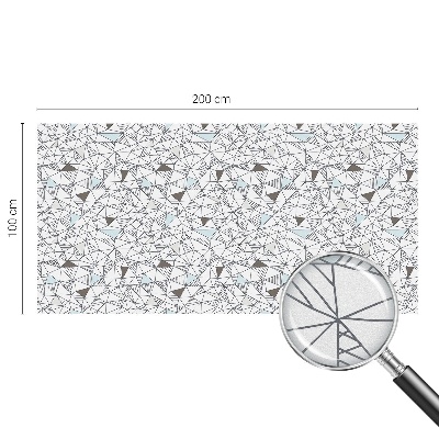 Melkglas folie met glas in lood effect Abstracte vormen