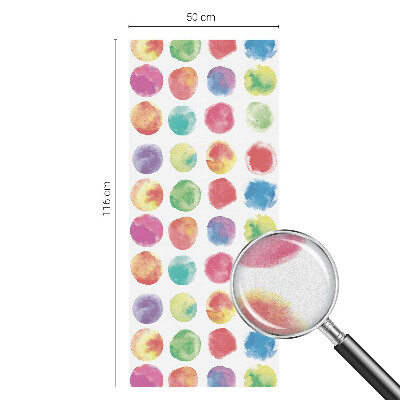 Zelfklevende raamfolie glas in lood Kleurrijke cirkels