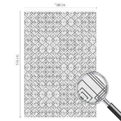 Melkglas folie met glas in lood effect Rhombische harmonie