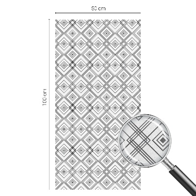Melkglas folie met glas in lood effect Rhombische harmonie