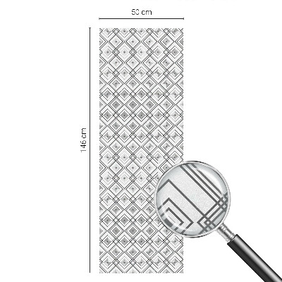 Melkglas folie met glas in lood effect Rhombische harmonie