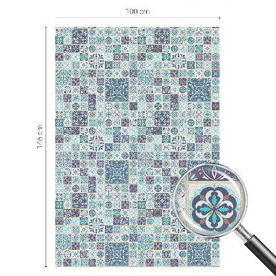 Glas in lood raamfolie Bloementegels