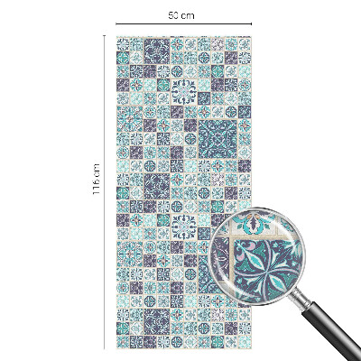 Glas in lood raamfolie Bloementegels