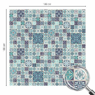 Glas in lood raamfolie Bloementegels