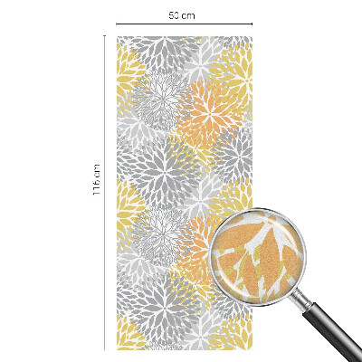 Zelfklevende raamfolie glas in lood Kleurrijke bloemen