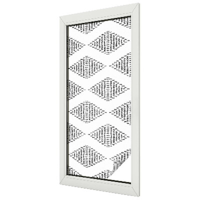 Melkglas folie met glas in lood effect Geometrische diamanten