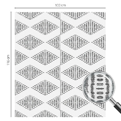 Melkglas folie met glas in lood effect Geometrische diamanten
