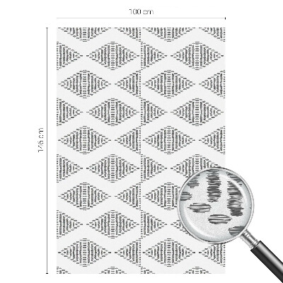 Melkglas folie met glas in lood effect Geometrische diamanten