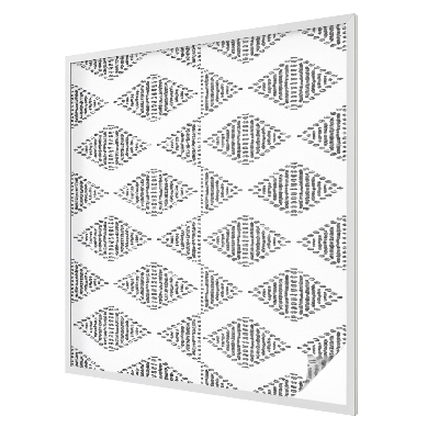 Melkglas folie met glas in lood effect Geometrische diamanten