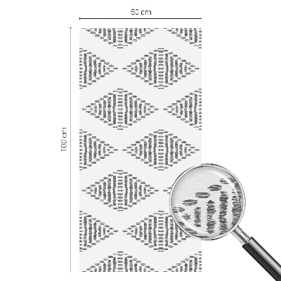 Melkglas folie met glas in lood effect Geometrische diamanten