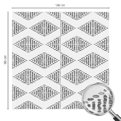 Melkglas folie met glas in lood effect Geometrische diamanten