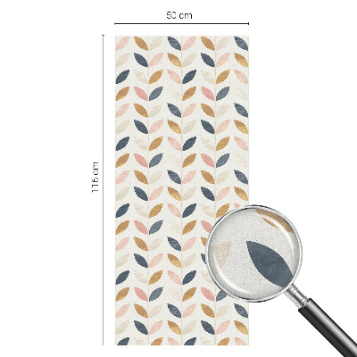 Glas in lood folie voor raam Bladerenpatroon