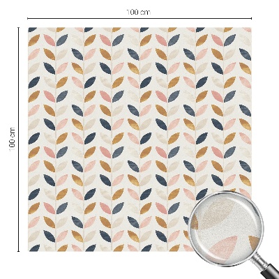 Glas in lood folie voor raam Bladerenpatroon