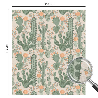 Melkglas folie met glas in lood effect Groene vetplanten