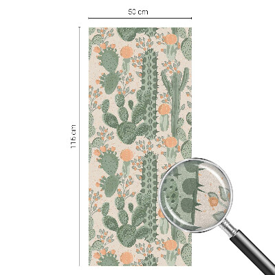 Melkglas folie met glas in lood effect Groene vetplanten