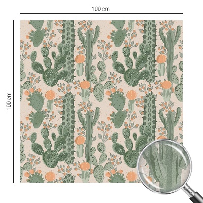 Melkglas folie met glas in lood effect Groene vetplanten