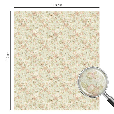 Glas in lood folie voor raam Bloemen elegantie