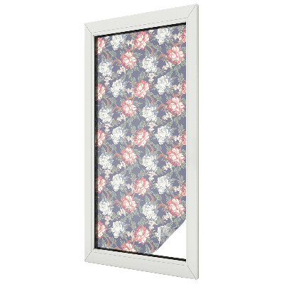 Melkglas folie met glas in lood effect Bloemen elegantie
