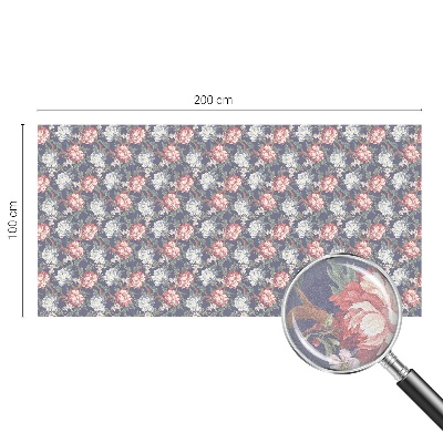 Melkglas folie met glas in lood effect Bloemen elegantie