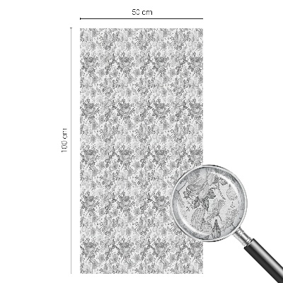 Zelfklevende raamfolie glas in lood Bloemen elegantie