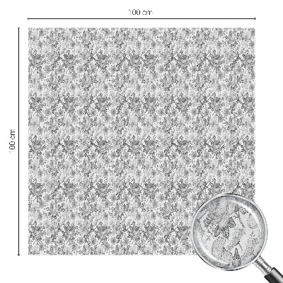 Zelfklevende raamfolie glas in lood Bloemen elegantie