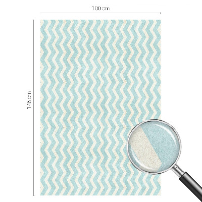 Glas in lood folie voor raam Blauwe zigzag