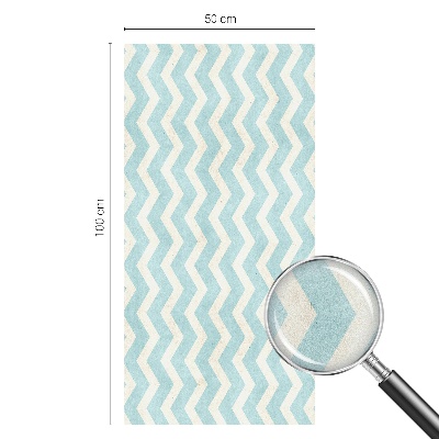 Glas in lood folie voor raam Blauwe zigzag