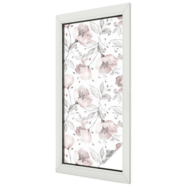 Glas in lood raamfolie Rozenblaadjes