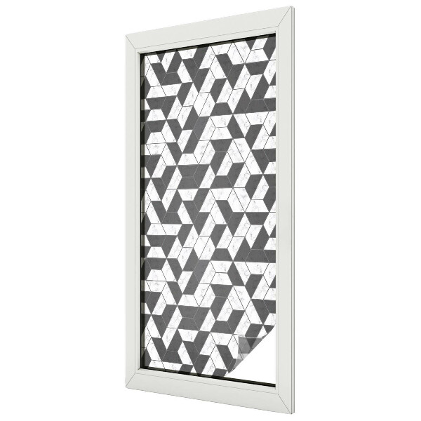 Zelfklevende raamfolie glas in lood Geometrische illusies