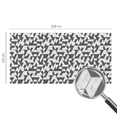 Zelfklevende raamfolie glas in lood Geometrische illusies