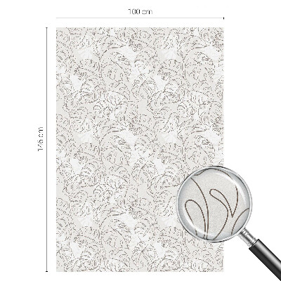 Glas in lood raamfolie Plantenornament