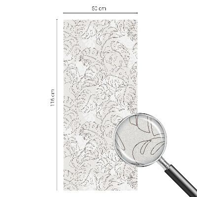 Glas in lood raamfolie Plantenornament