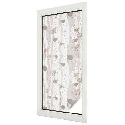 Melkglas folie met glas in lood effect Elegante bladeren