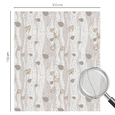 Melkglas folie met glas in lood effect Elegante bladeren