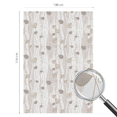 Melkglas folie met glas in lood effect Elegante bladeren