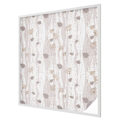 Melkglas folie met glas in lood effect Elegante bladeren