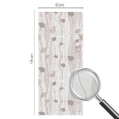 Melkglas folie met glas in lood effect Elegante bladeren