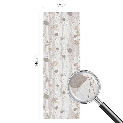 Melkglas folie met glas in lood effect Elegante bladeren